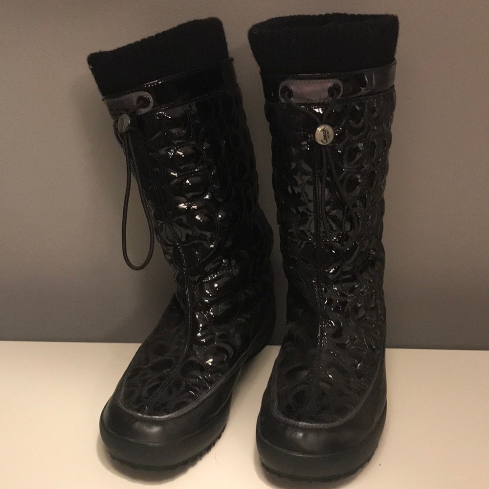 Black Signature Coach Winter Boots